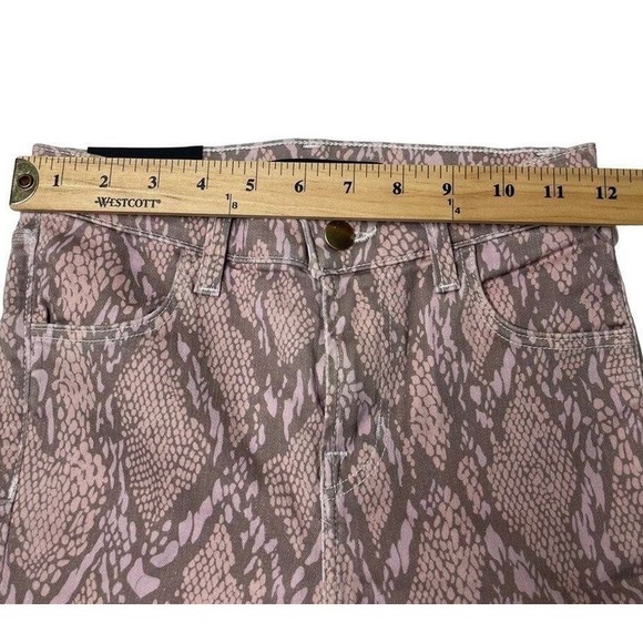 J Brand Alana Mid Rise Crop Skinny Ankle Photo‎ Ready Snake Print Jeans Size 23 - Picture 3 of 14